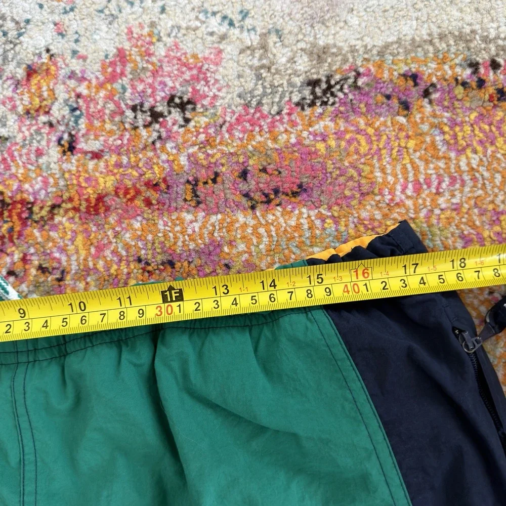 Vintage 90s Nautica S1 Oars Swim Trunks Shorts Mens Medium Green Nylon